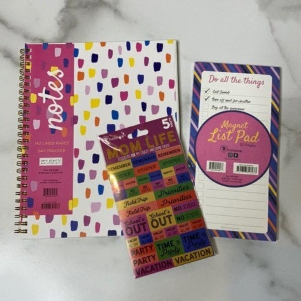 TF publishing notebook notepad sticker bundle pink confetti